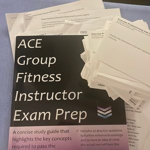 ACE Group Fitness Exam Prep Book + Flashcards